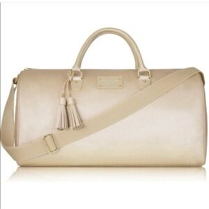 Michael Kors Metallic Gold Duffle Bag, Large Travel Weekender bag